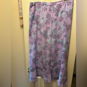 Sag Harbor Lavender Floral Maxi Skirt